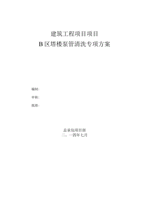 工程项目泵管清洗专项方案.docx