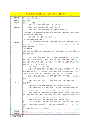 民办非企业单位成立登记办事指南表.docx