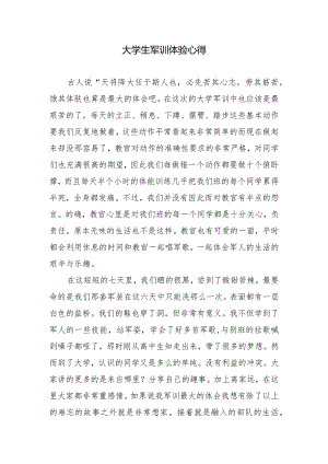 大学生军训体验心得.docx