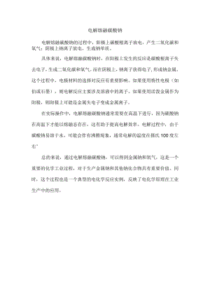电解熔融碳酸钠.docx