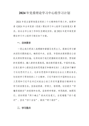 2024年党委理论学习中心组学习计划.docx