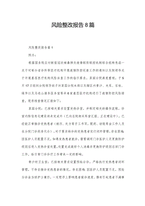 风险整改报告8篇.docx