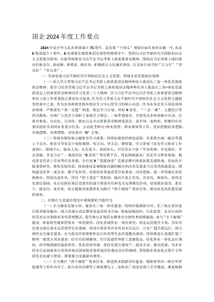 国企2024年度工作要点.docx