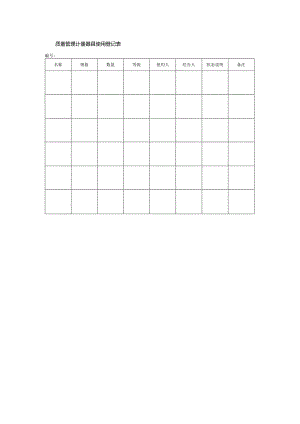 质量管理计量器具使用登记表.docx