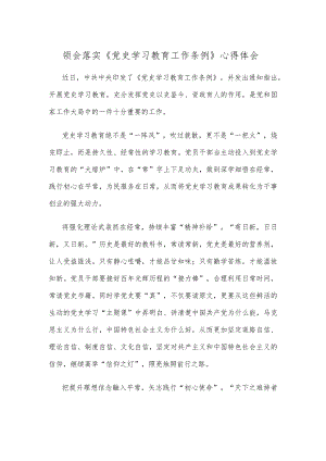 领会落实《党史学习教育工作条例》心得体会.docx