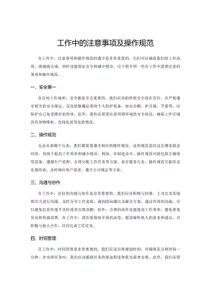 工作中的注意事项及操作规范.docx