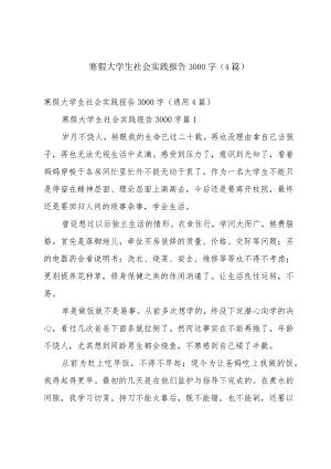 寒假大学生社会实践报告3000字（4篇）.docx