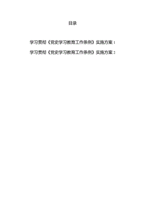 2024年单位党委党支部学习贯彻《党史学习教育工作条例》实施方案2篇.docx