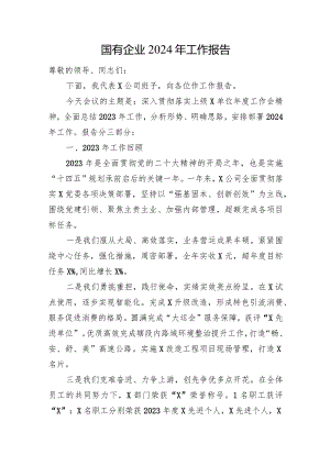 国有企业2024年工作报告.docx