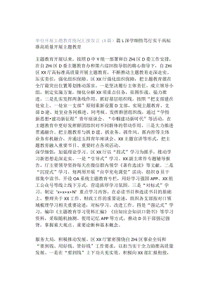 单位开展主题教育情况汇报发言（3篇）.docx
