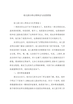 幼儿园小班心得体会与反思借鉴.docx