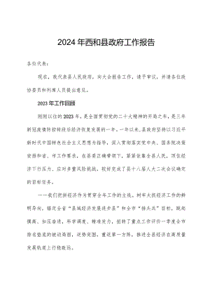2024年西和县政府工作报告.docx