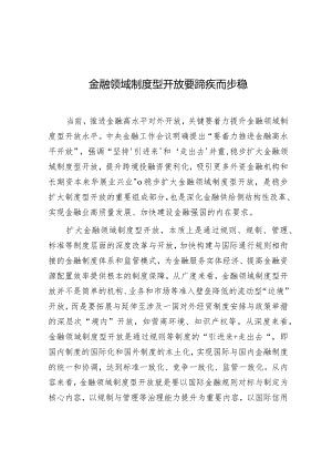学习时报：金融领域制度型开放要蹄疾而步稳.docx