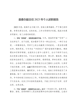 县委办公室主任述职报告定.docx