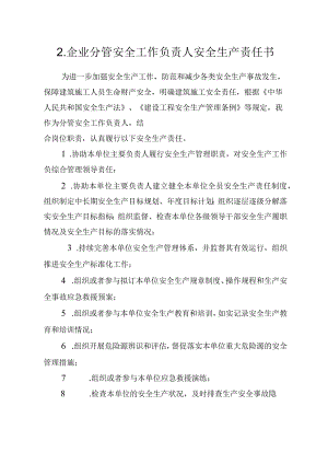 2.建筑施工企业分管安全负责人安全生…责任书（2024版参考范本）.docx