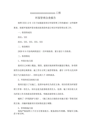 环保自查工作报告.docx