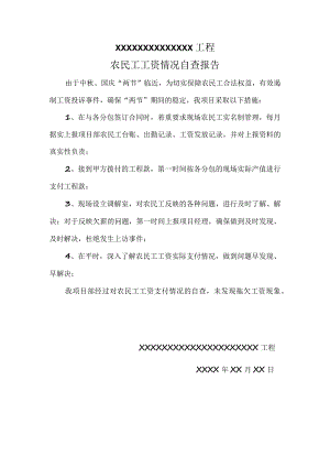 农民工工资情况的自查报告.docx