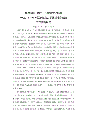 2013暑期社会实践工作总结.docx