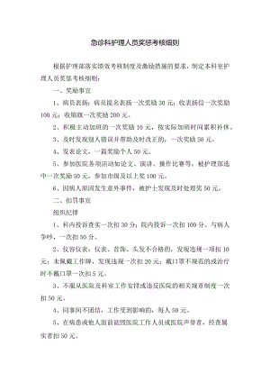 急诊科护理人员奖惩考核细则.docx