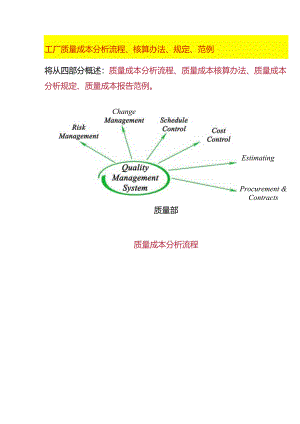 工厂质量成本分析流程、核算办法、规定、范例.docx