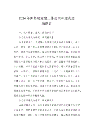 2024年抓基层党建工作述职和述责述廉报告.docx