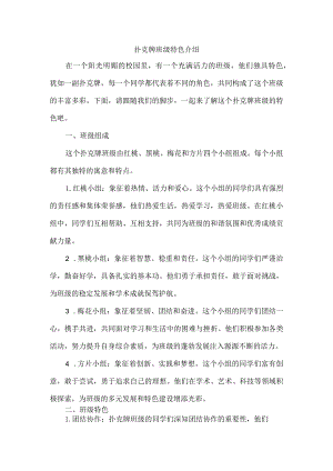 扑克牌班级特色介绍.docx