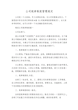 公司规章制度管理规定.docx