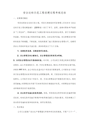 安全达标示范项目过程考核总结.docx