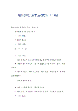 培训机构元宵节活动方案（3篇）.docx