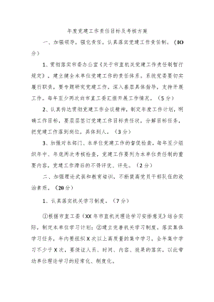 年度党建工作责任目标及考核方案.docx