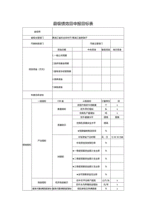 县级绩效目申报目标表.docx