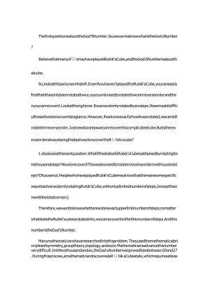 The first question is about the God’s Number.docx