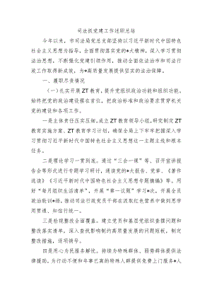 司法抓党建工作述职总结.docx