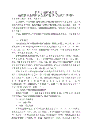 安全生产标准化验收评级汇报材料文书.docx