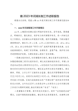 镇2023年河湖长制工作述职报告.docx