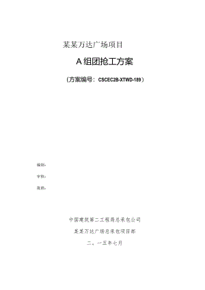A组团抢工方案模板.docx