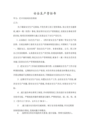 施工队安全生产责任书.docx