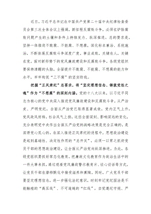 学习贯彻中央纪委三次全会重要讲话精神心得体会牢牢构筑“三不腐”的坚实防线.docx