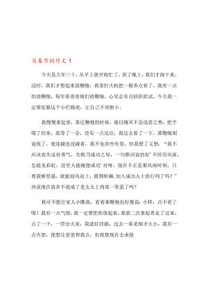 写春节的作文(4篇).docx