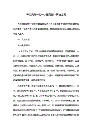 养老托育一老一小服务整体解决方案.docx