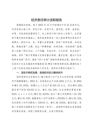 领导干部经济责任审计述职报告.docx