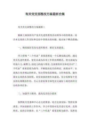有关党支部整改方案最新合集.docx