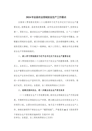 2024年全县农业领域安全生产工作要点.docx