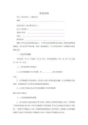 2024年集团公司劳动合同范文.docx