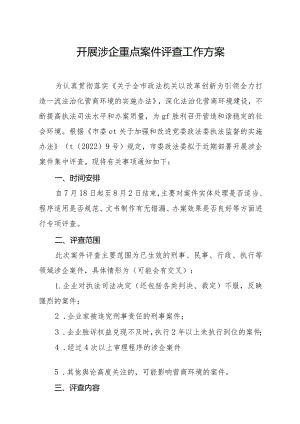 开展涉企重点案件评查工作方案.docx