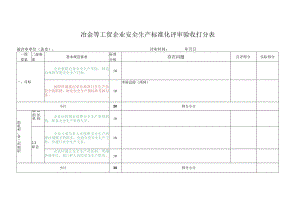 冶金等工贸企业安全生产标准化评审验收打分表.docx