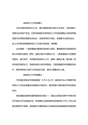 森林防火工作简报（精选10篇）.docx