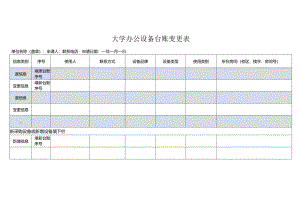 大学办公设备台账变更表.docx
