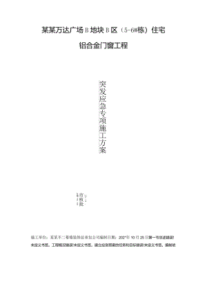 （突发应急专项）施工方案模板.docx