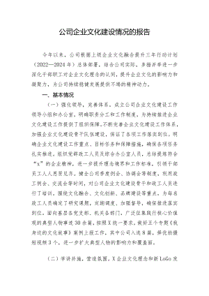 公司企业文化建设情况的报告.docx